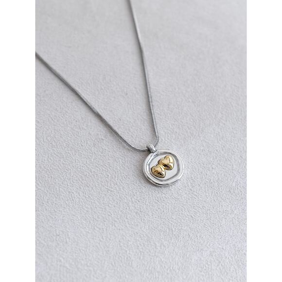 Brighton Have Heart Dainty Pendant Necklace Gold Tone Hearts Engraved 16-18" - Picture 1 of 5